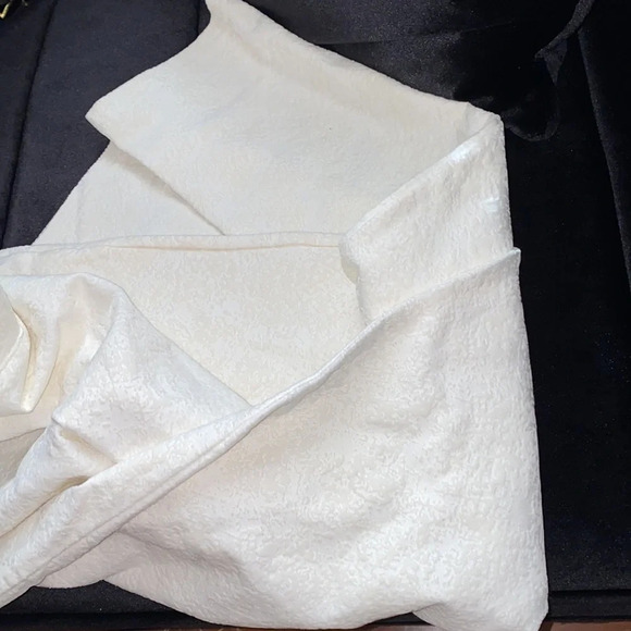 One 5 One white textured ankle cropped Elastic waisted pants Sz L - Picture 13 of 16